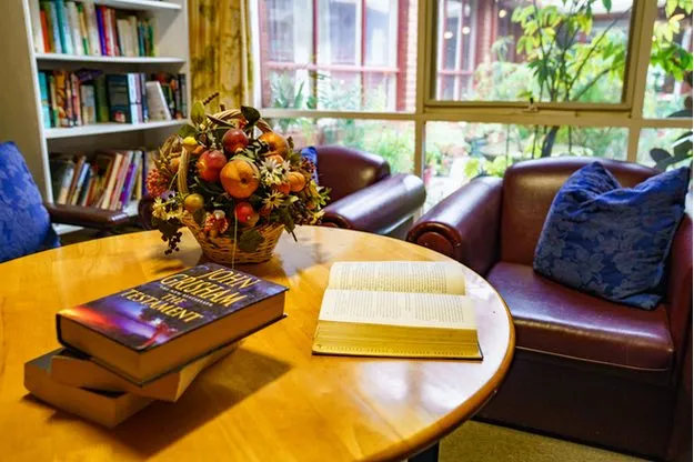 Peaceful time in the library
